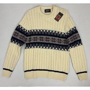 Vintage Jantzen Men's L Fair Isle Sweater 100% Acrylic Nordic Snowflake NWT